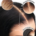 natural water wave 9x6 glueless lace wig