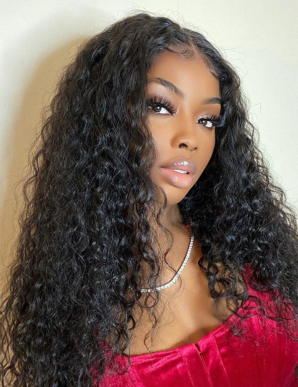 Wavymy Wear Go Glueless Lace Wigs Human Hair Pre-Bleached Pre-Plucked with Natural Hairline 180% Density