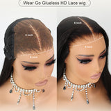 Wavymy Grey & Black Customized Color Body Wave Wear & Go 9x6 Glueless Lace Wigs Human Hair  250% Density