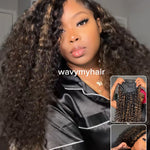 22 inch highlight water wave half wig