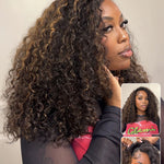 18 inch highlight water wave half wig