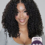 Wavymy M-Cap 9x6 Lace Kinky Curly Wear Go Wigs Pre-bleached Wig 180% Density