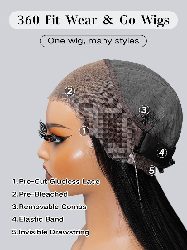 wear and go 360 fit glueless wig