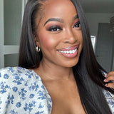 Wavymy Straight 4x4 Transparent Lace Closure Wig Human Hair Wig 180% Density