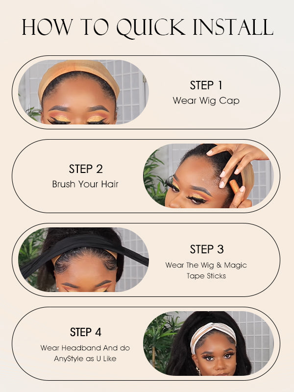 how to wear a headband wig human hair