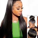 straight 360 glueless wig high ponytail and bun hairstyles