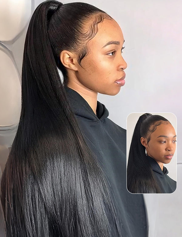 straight 360 glueless wig