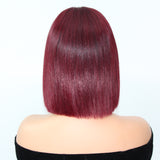 Wavymy 99J Colored Wear GO 4x6 Lace Glueless Straight Bob Wig