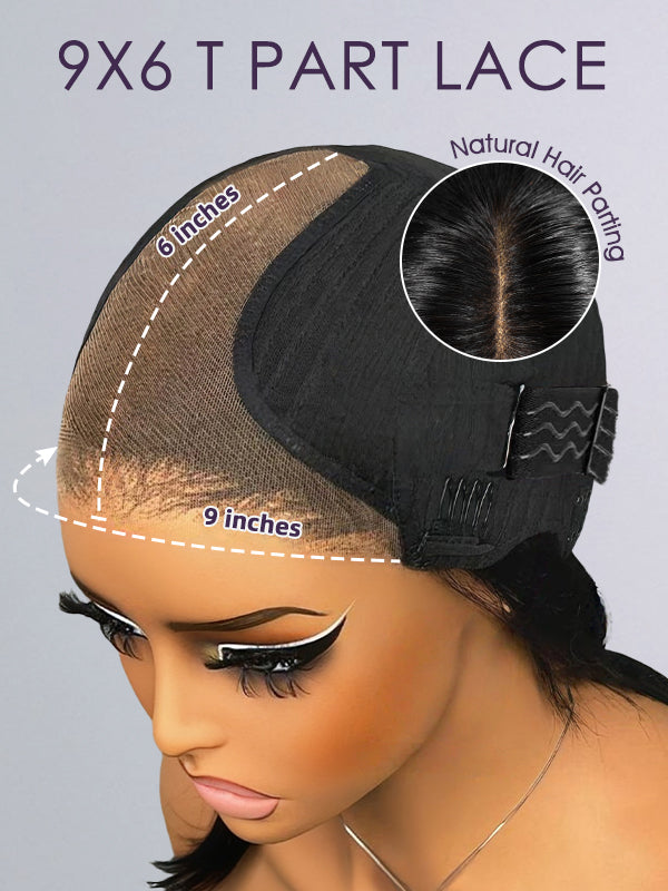 9x6 t part lace wig