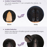 Wavymy Upgrade Water Wave No Leave Out V Part Wig Human Hair Wear Go Glueless V Part Wig For Women 180% Density