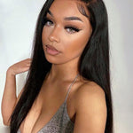 sleek straight 360 glueless wig