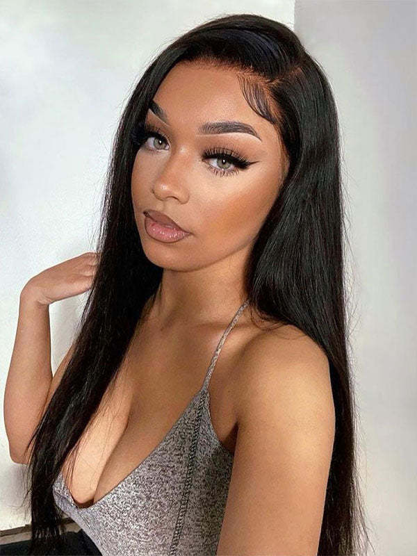 sleek straight 360 glueless wig