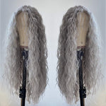 grey curly wig