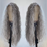 grey curly wig