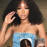 Wavymy Pre-bleached Glueless Kinky Curly 4x6 Lace Closure Wig HD Lace Wear & Go Wigs Dome Cap 180% Density