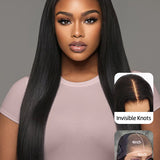 Wavymy HD Lace Wear Go Wigs Dome Cap Glueless Straight  4x6 Lace Closure Wigs 180% Density