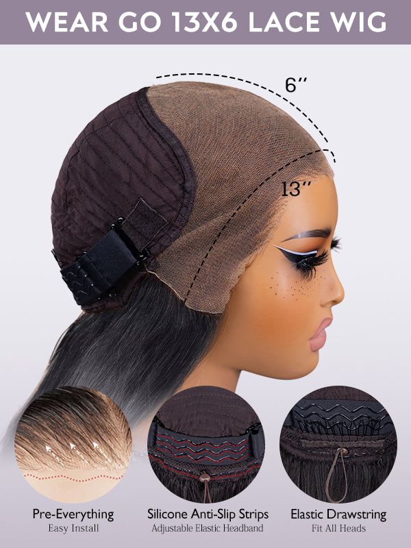 drawstring wear and go glueless 13x6 lace wig