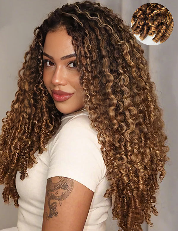 4/27 highlight burmese curly wig