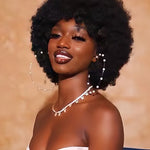 short Afro kinky curly pixie wig