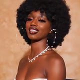 short Afro kinky curly pixie wig