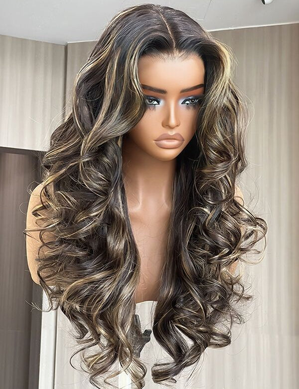 wear and go glueless balayage butterfly cut wig
