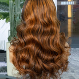Wavymy Balyayage Highlight Loose Wave Wear Go Glueless Wigs 6x4 Lace Closure Wigs 180% Density