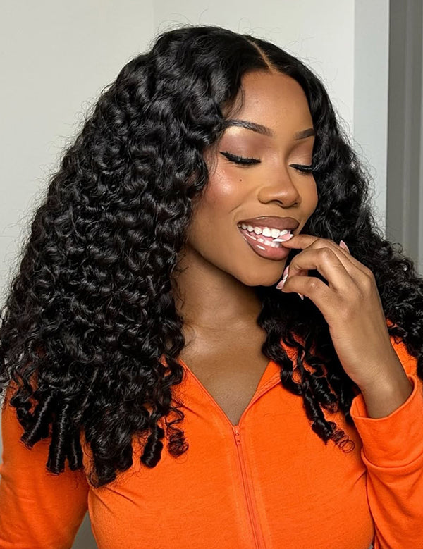 human hair 13x6 lace front burmese curly wig