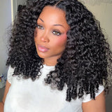 human hair 24 inch burmese curly wig