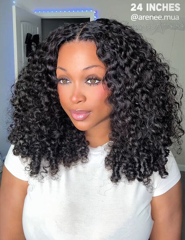 24 inch human hair burmese curly wig