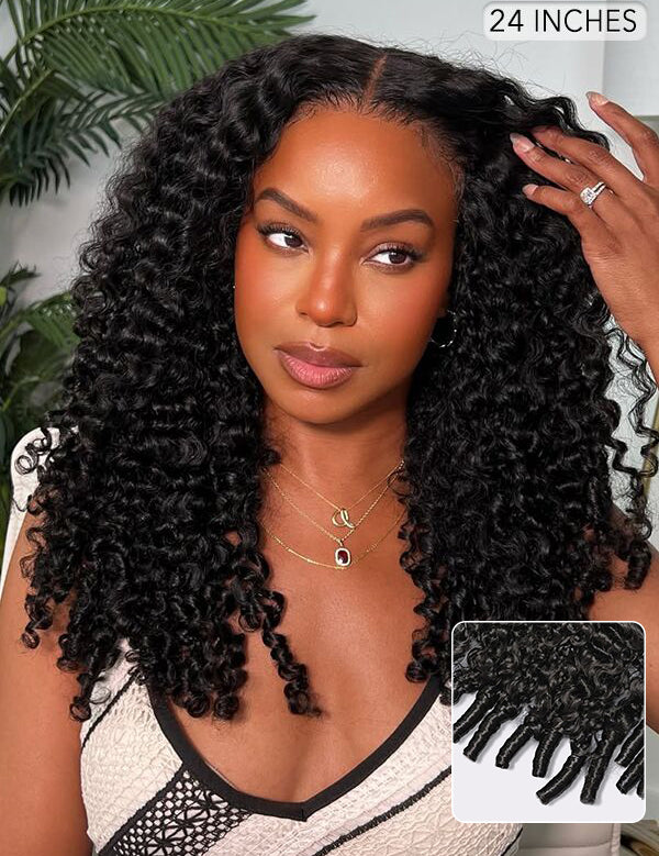 24 inch glueless burmese curly wig