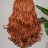 Wavymy Burnt Orange Layered Cut Body Wave Wear Go Glueless Wigs 6x4 Lace Closure Wigs 180% Density