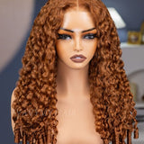 180% density chestnut brown burmese curly wig