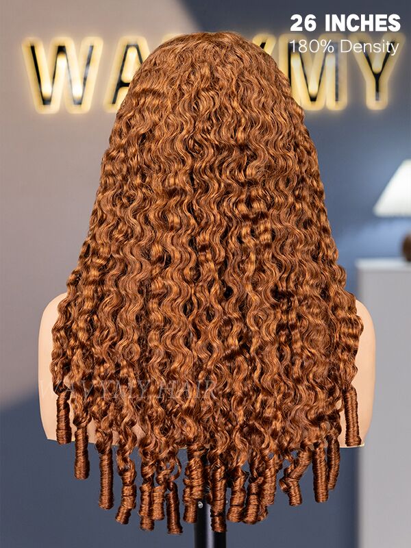 wear and go chestnut brown burmese curly wig