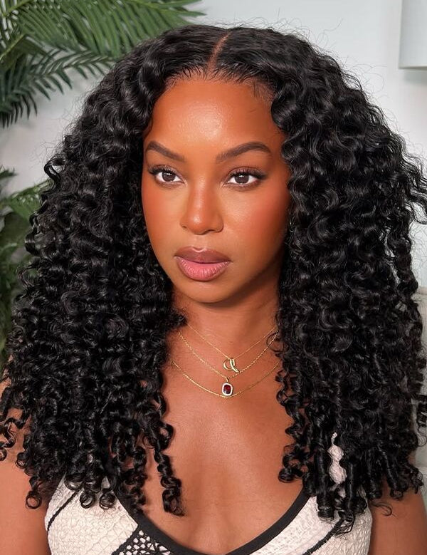 drawstring glueless burmese curly wig