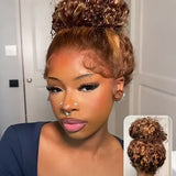 human hair highlight water wave 360 glueless wig