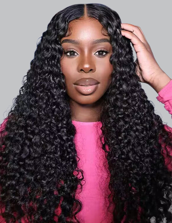 m cap wear go glueless water wave 9x6 lace wig human hair