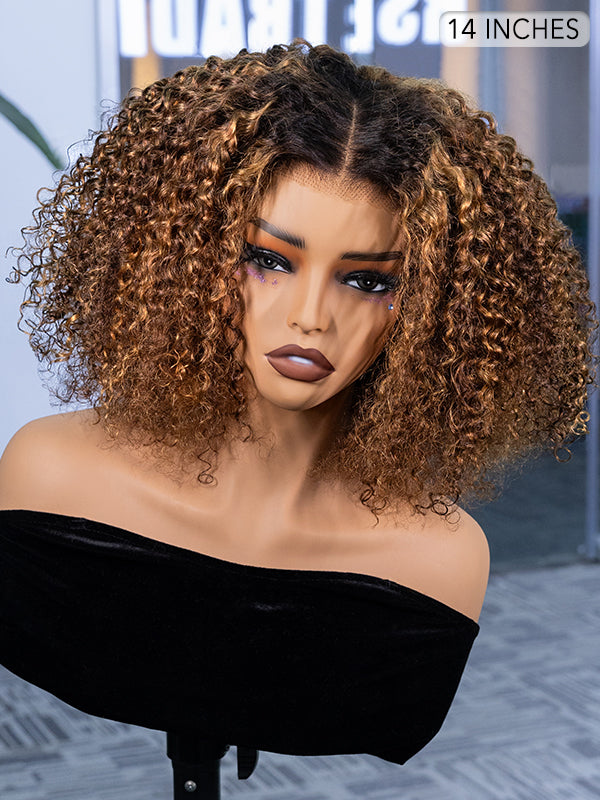 Wavymy Ombre Blonde Highlights Deep Curly 7x5 Lace Glueless  display picture 3