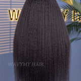 Wavymy Pre Cut Kinky Straight Wear Go Glueless Wigs 4x6 HD Lace Closure Wigs 180% Density