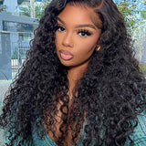 Wavymy C-Part Water Wave Pre-Bleached Wig Wear & Go Pre-Cut 7x5 Lace Wig Dome Cap Glueless Wig 180% Density