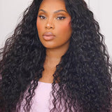Wavymy Upgrade 9x6 T-Part Lace Water Wave Wig Pre-Plucked Wear Go Glueless Wigs 180% Density