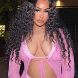 Wavymy Upgrade 9x6 T-Part Lace Water Wave Wig Pre-Plucked Wear Go Glueless Wigs 180% Density