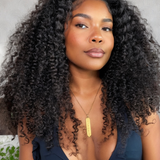 Wavymy M-Cap 9x6 Lace Kinky Curly Wear Go Wigs Pre-bleached Wig 180% Density