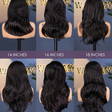 layered yaki wave half wig 14-24 inch length chart