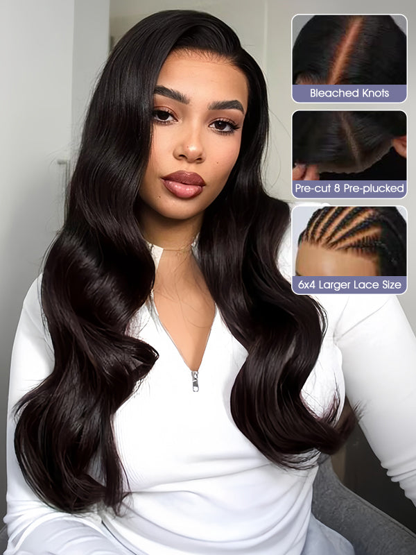 pre-bleached body wave glueless hd lace wigs
