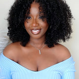 Wavymy Pre-bleached Glueless HD Lace Wear & Go Kinky Curly Bob Wig Dome Cap 4x6 Lace Closure Wigs 180% Denisity