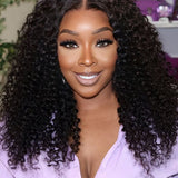 Wavymy Upgrade 13x6 Max Lace Frontal Kinky Curly Wear & Go Wigs Dome Cap Glueless Wigs 180% Density