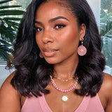 Wavymy Wear Go Glueless Short Bob Wigs 4x6 HD Lace Closure Bob Wig Body Wave 180% Density