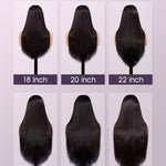 HD lace glueless wig human hair length chart