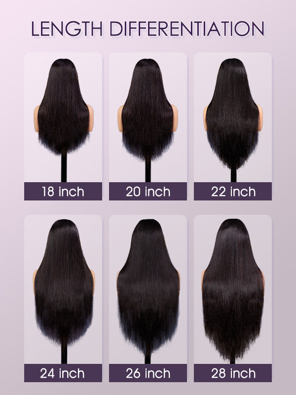 HD lace glueless wig human hair length chart
