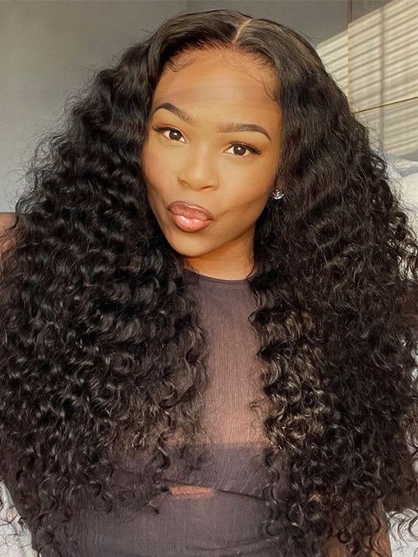 water wave HD lace glueless wig human hair